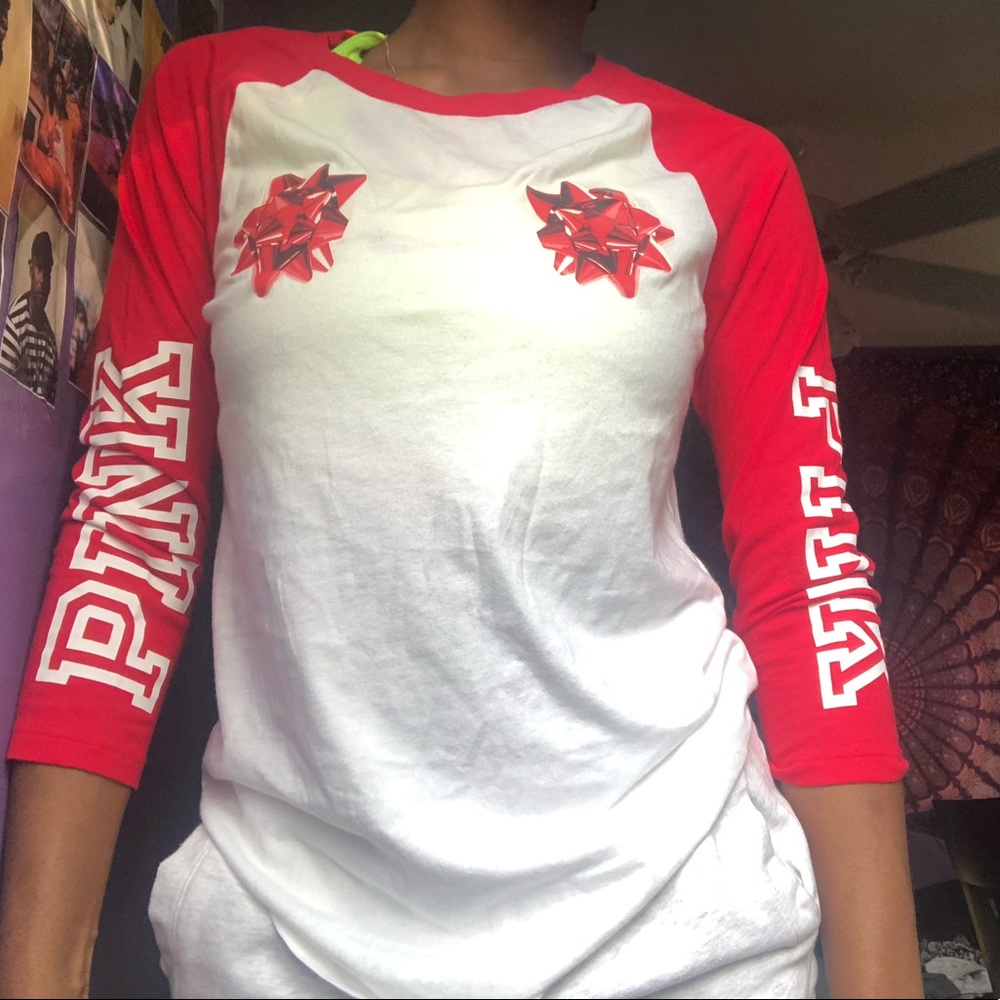 festive  Christmas “pink” top